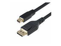 StarTech Mini DP na DisplayPort 1.4 kábel 8K 60 Hz HBR3 4K – Kábel DisplayPort – Mini DisplayPort (samec) do DisplayPort (samec) s jazýčkom – DisplayPort 1.4/Thunderbolt 2 – 3,1 m – podpora 8K60 Hz (7680 x 4320), podpora 4K120 Hz (3840 x 2160) – čierna