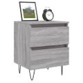 vidaXL Nočné stolíky 2 ks sivý dub sonoma 40x35x50 cm kompozitné drevo