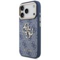 Puzdro Guess pre iPhone 17 Pro HC 4G PU W/ BIG 4G CLASSIC LOGO GD modré