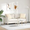 vidaXL Vankúše na pohovku 2 pcs Krémová 50 x 50 cm Kordúrová tkanina
