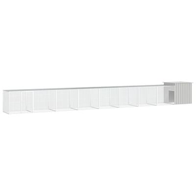 vidaXL Klietka pre kurčatá sivá 900x91x100 cm pozinkovaná oceľ