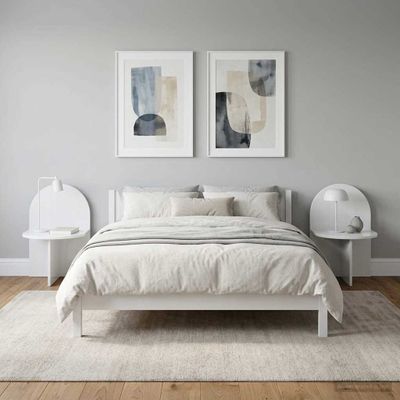 vidaXL Nočný stolík 2 pcs Biela s vysokým leskom 48 x 49 x 65 cm