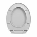 vidaXL WC sedadlo, pomalé sklápanie, svetlosivé, oválne