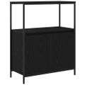 vidaXL Kúpeľňová skrinka s policami dub čierny 76,5x35x95 cm