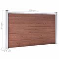 vidaXL Záhradný plot WPC 353x106 cm hnedý