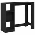 vidaXL Barový stôl 124 x 46 x 103.5 cm Kompozitné drevo Čierny dub