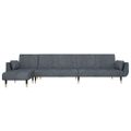 vidaXL Pohovka v tvare L tmavosivá 275x140x70 cm zamat