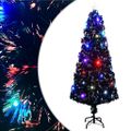 vidaXL Osvetlený vianočný stromček so stojanom a LED 240 cm, optické vlákno