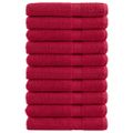 vidaXL Prémiové uteráky SOLUND 10 ks červené 100x200cm 600 g/m2