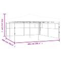 vidaXL Skladací altánok s 2 stenami 5x5 m, modrý