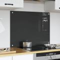 vidaXL Kuchynský obklad Tmavo šedá 80 x 60 cm tvrdené sklo