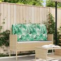 vidaXL Podložka Oxfordská látka Vzor listov 120 x 60 x 12 cm