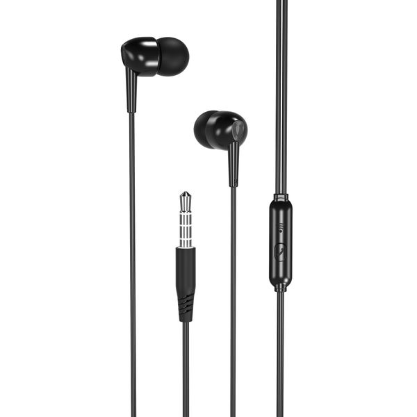 Drôtové slúchadlá XO EP37 jack 3,5mm čierne