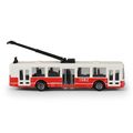 Trolejbus MHD červený 16 cm - otváracie dvere