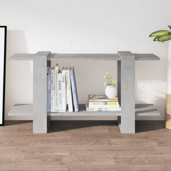 vidaXL Skrinka na knihy betónová sivá 100x30x51cm spracované drevo