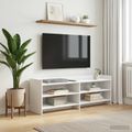 vidaXL TV skrinka 135 x 33 x 47 cm Biela Kompozitné drevo