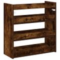 vidaXL Regál na topánky dymový dub 60x25x62 cm spracované drevo
