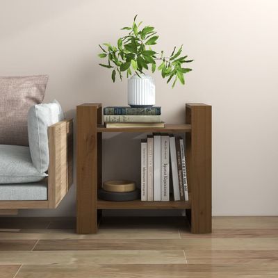 vidaXL Knižnica/deliaca stena medovohnedá 60x35x57 cm masívna borovica