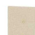 vidaXL Posteľ boxspring s matracom Krémová 140 x 190 cm Látka