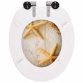 vidaXL WC sedadlá s pomalým sklápaním 2 ks, MDF, motív hviezdic