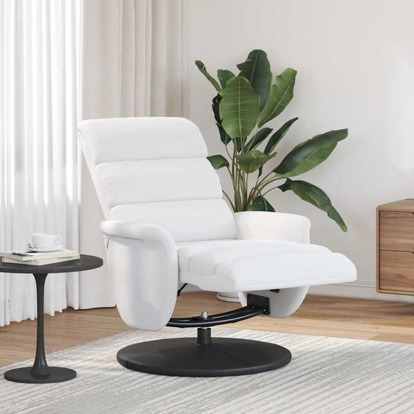 vidaXL Polohovacie kreslo Biela 98 x 71 x 106 cm PU