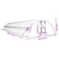 vidaXL Fóliovník s oceľovým rámom biely 90 m² 18x4x2 m