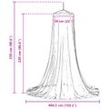 vidaXL Sieť proti komárom na posteľ 156 mesh Čierna ⌀56 x 220 cm