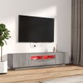 vidaXL 2-dielna súprava TV skriniek s LED sivá sonoma spracované drevo