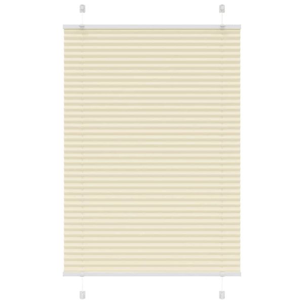 vidaXL plisovaná roleta krémová 100x100 cm Šírka látky 99,4 cm