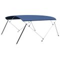 vidaXL Strieška Bimini so 4 oblúkmi, modrá 243x(230-244)x137 cm