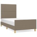 vidaXL Rám postele bez matraca Taupe 80x200 cm Látka