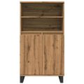 vidaXL Vysoká skrinka dub artisan 60x36x110 cm spracované drevo