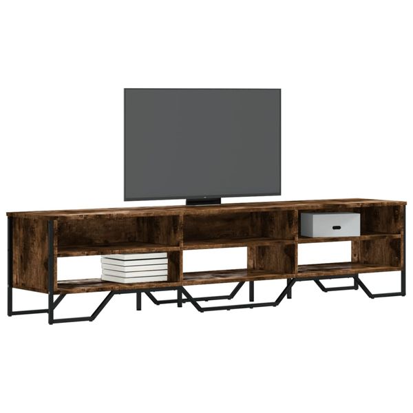 vidaXL TV skrinka dymový dub 180x34x41 cm kompozitné drevo