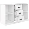 vidaXL Komoda vysoký lesk biela 104,5x35,5x67,5 cm kompozitné drevo