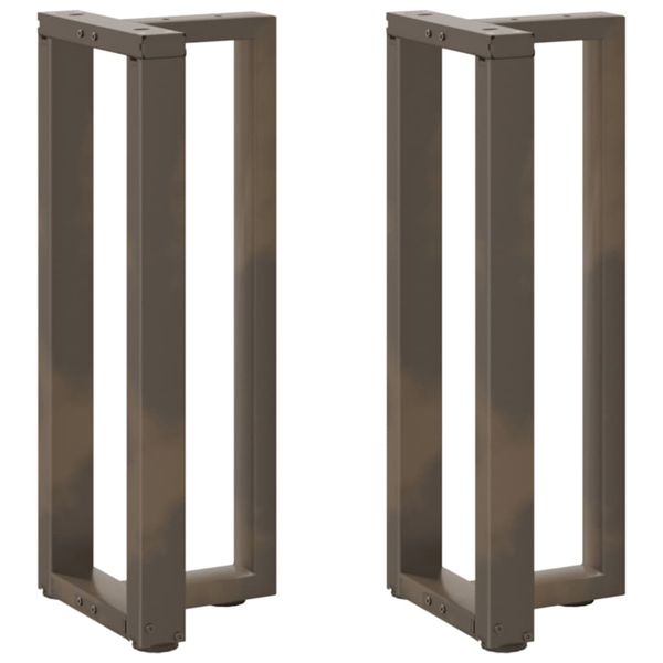 vidaXL Nohy konzolového stola v tvare T, 2 ks, čierne, 38x25x(72-73) cm, oceľ