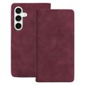 Smart Suede case for Samsung Galaxy S25 maroon