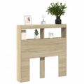 vidaXL Skrinka na čelo postele s LED dub sonoma 100x17x102 cm