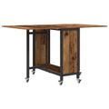 vidaXL Skladací jedálenský stôl s kolieskami 130 x 80 x 76,5 cm