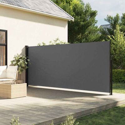 vidaXL Zaťahovacia bočná markíza, antracitová 180x600 cm