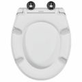 vidaXL WC sedadlo Biela 47 x 37 x 4 cm Duroplast
