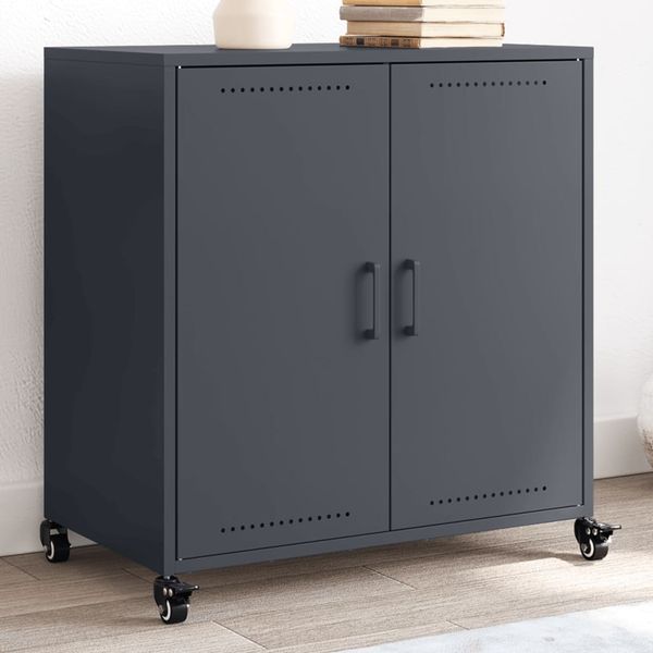 vidaXL Komoda antracitová 68x39x72 cm oceľ