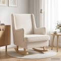 vidaXL Hojdacie kreslo Krémová 62 x 80 x 85 cm Bouclé