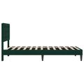 vidaXL Rám postele s čelnou doskou Tmavozelená 90 x 200 cm Zamat