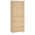 vidaXL Vysoká skrinka dub sonoma 69,5x34x180 cm spracované drevo