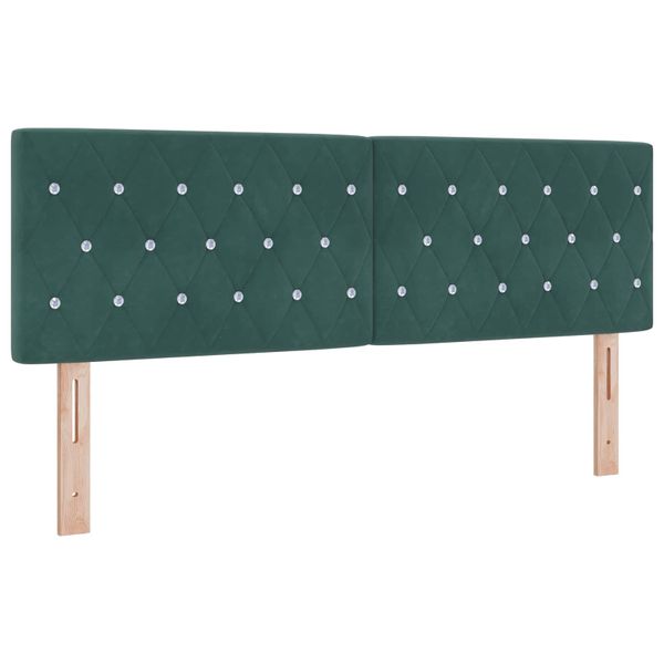 vidaXL Zadné čelo Tmavozelená 160 cm Zamat