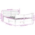 vidaXL Posteľný rám s čelom voskový hnedý 150x200 cm borovicový masív