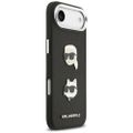 Karl Lagerfeld FW Grained Karl & Choupette Heads Pins & Logo obal pre iPhone Air čierna