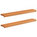 vidaXL Parapety 2 ks Svetlohnedá 100 x 20 x 2 cm Masívne bukové drevo