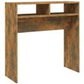 vidaXL Konzolový stolík dymový dub 78x30x80 cm spracované drevo
