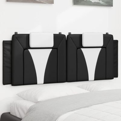vidaXL Vankúš na čelo postele, Viana, čierno biely 140 cm, umelá koža